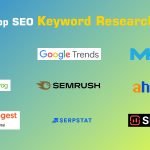Berbagai tools riset keyword populer seperti Google Trends, SEMrush, Ahrefs, dan Moz